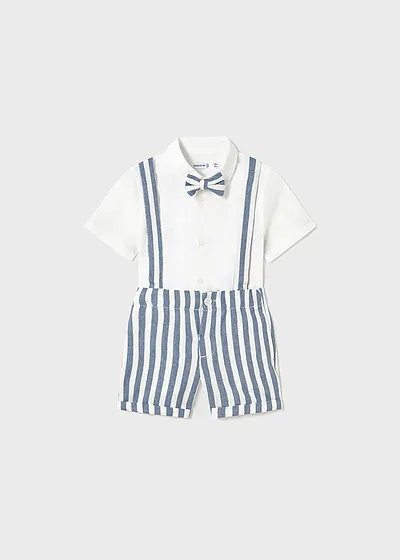 Conjunto bermuda vestir 3 piezas