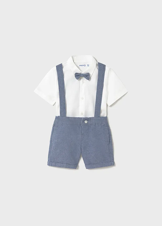 Conjunto bermuda vestir 3 piezas