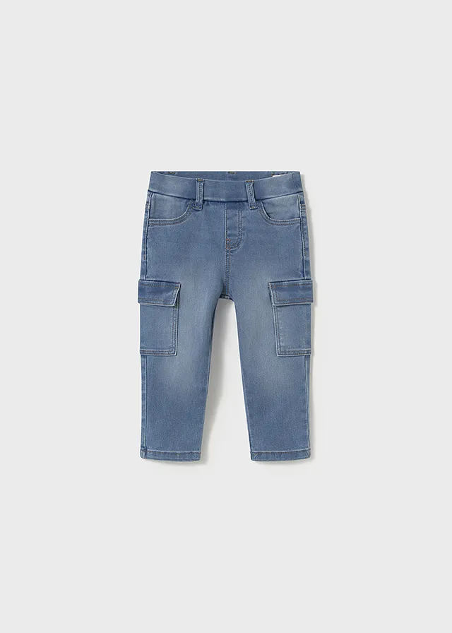 Pantalón denim cargo