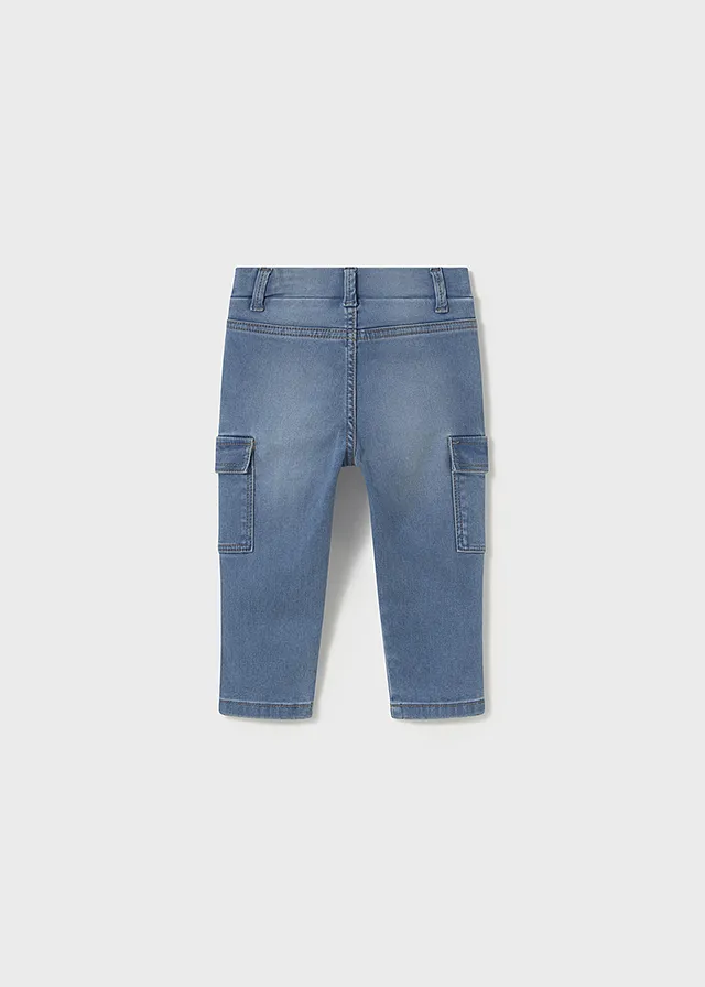 Pantalón denim cargo