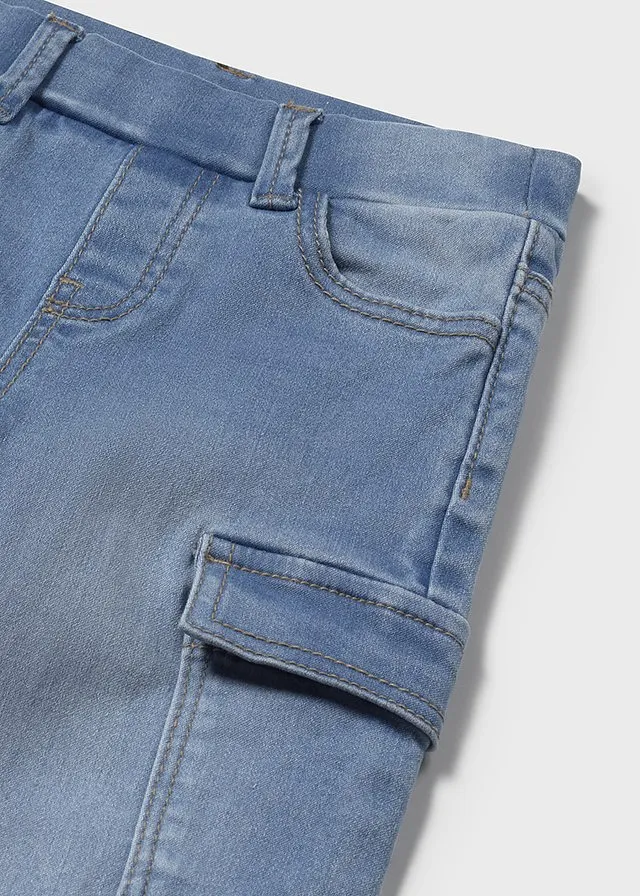 Pantalón denim cargo