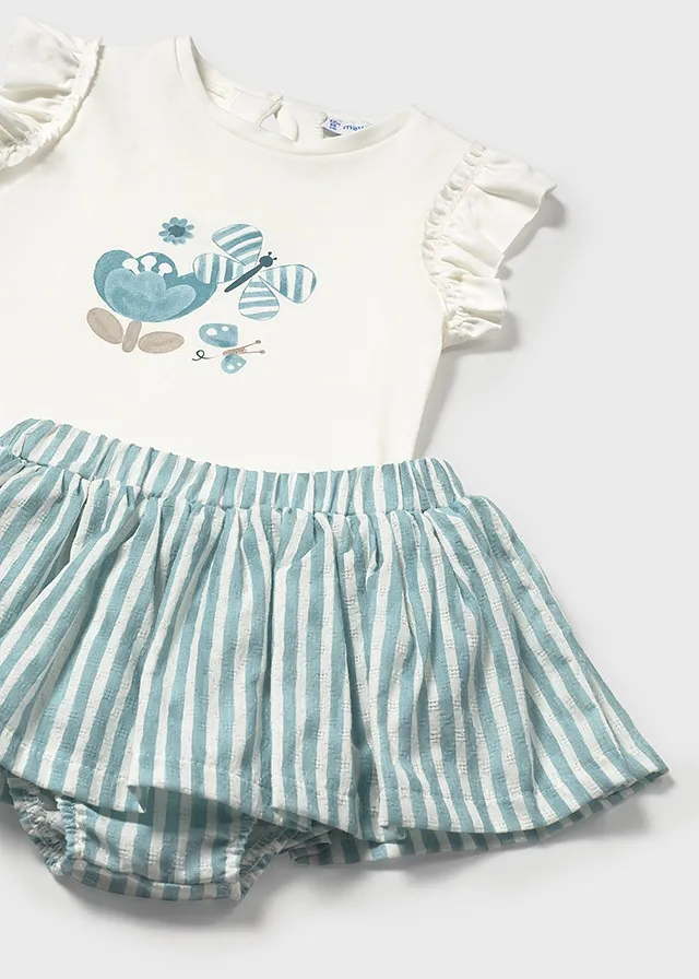 Conjunto falda estampada