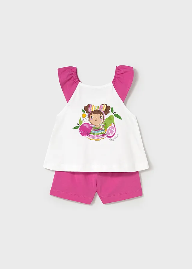 Conjunto short aplique