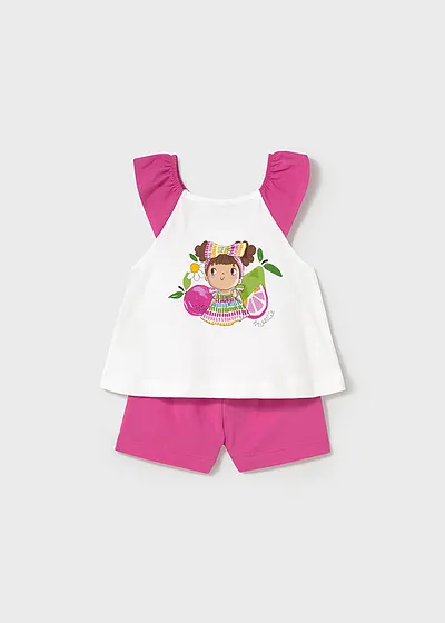 Conjunto short aplique